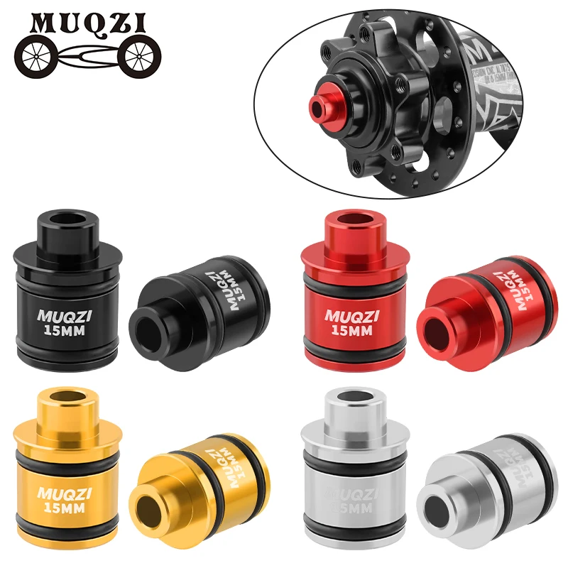 MUQZI Adaptador de eje pasante a liberación rápida Conversión de 15/12 mm a 9 mm para buje de ruedas de bicicleta
