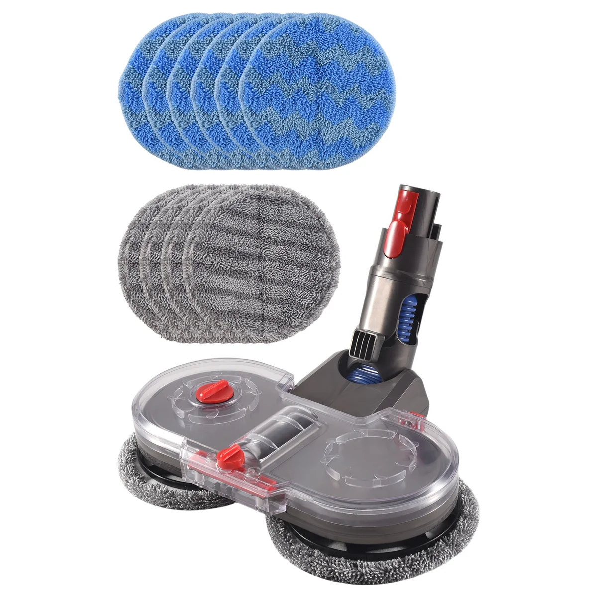 A612T NEW~Mop Attachment for V15 V11 V10 V8 V7 Vacuum Cleaner, Electric Mop Attachment with Water Tank and 12 Washable Mops