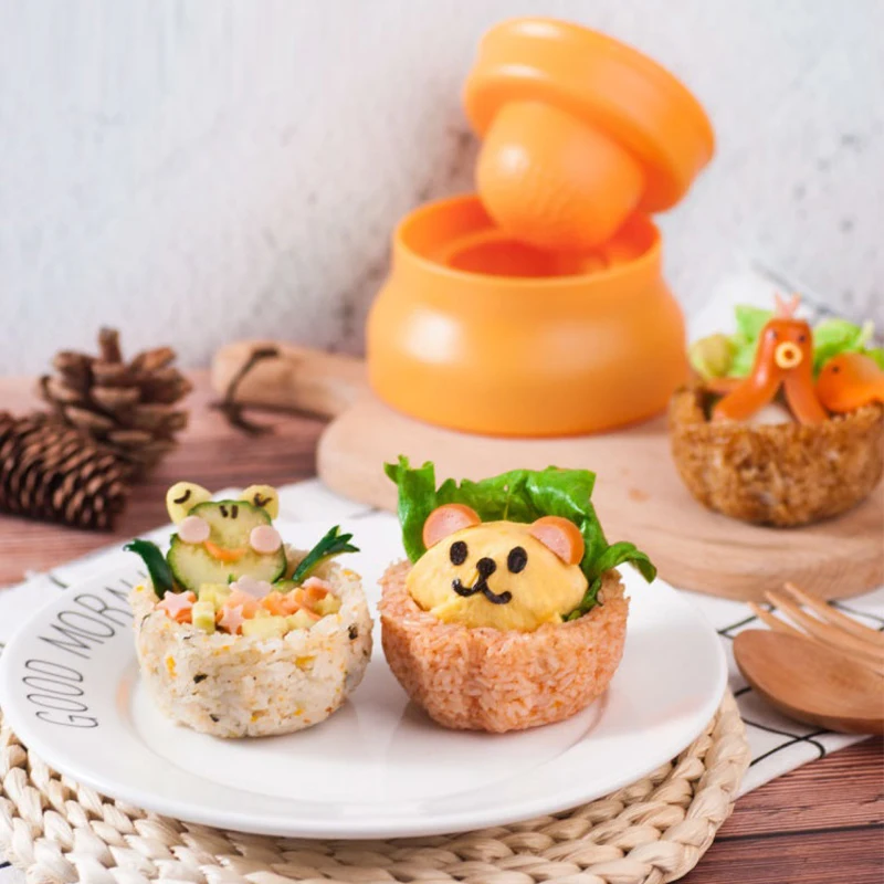 Rice Mold DIY Plastic Rice Ball Cup Mold Maker Creative Sushi Mold Maker For Kid Kitchen Sushi Tools