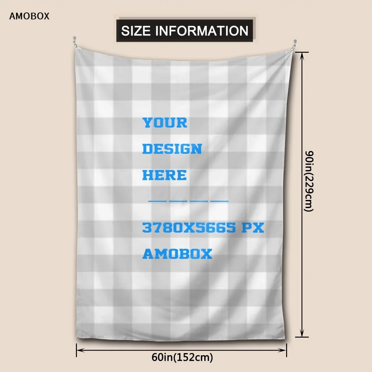 AMOBOX-Customizable Tapestry, Funny Poster, Wall Banner for College Dorm Room Decor, 90x60in