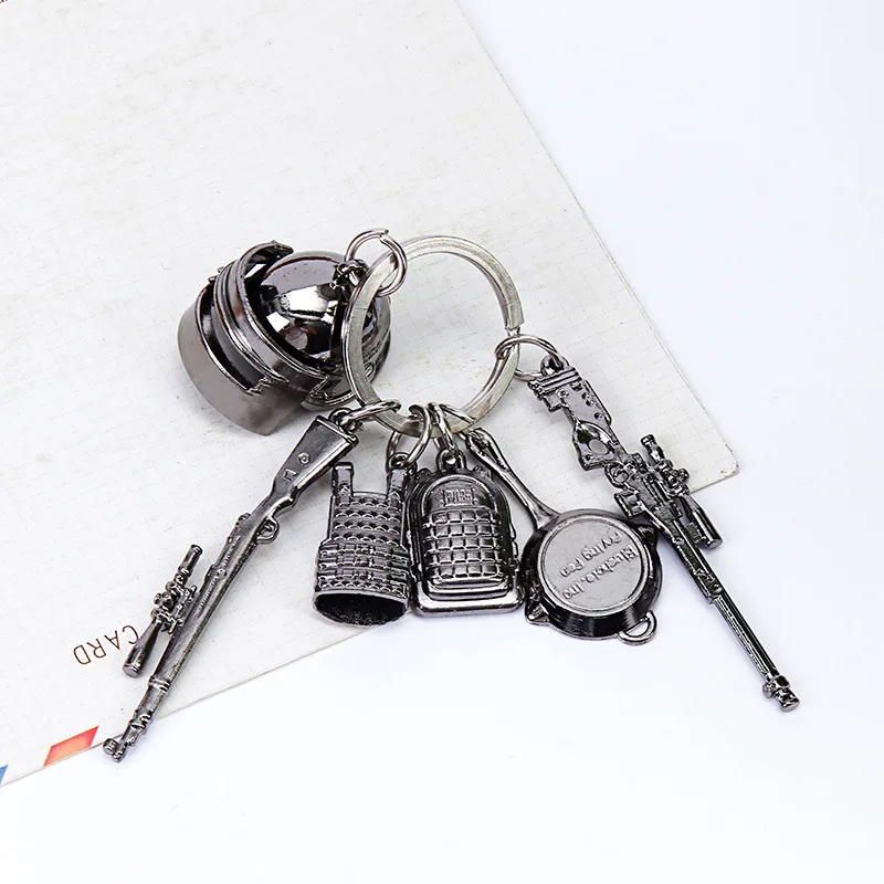 Porte-clés de personnalité créative PUBG série 98K, 6cm/2,36 pouces, modèle de pistolets, pendentif, cadeau créatif pour garçon, jouet, arme, périphériques de jeu