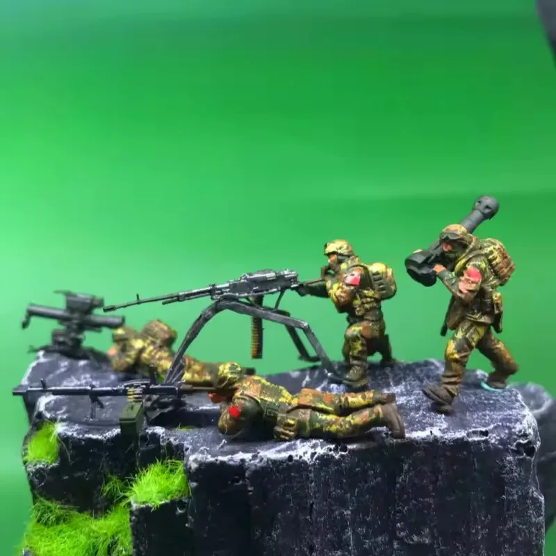 Nieuwe 1:64 Model Scène van Chinese Volksbevrijding Leger Zware Machinegeweer Artillerie Actiefiguren DIY Scène Accessoire Display