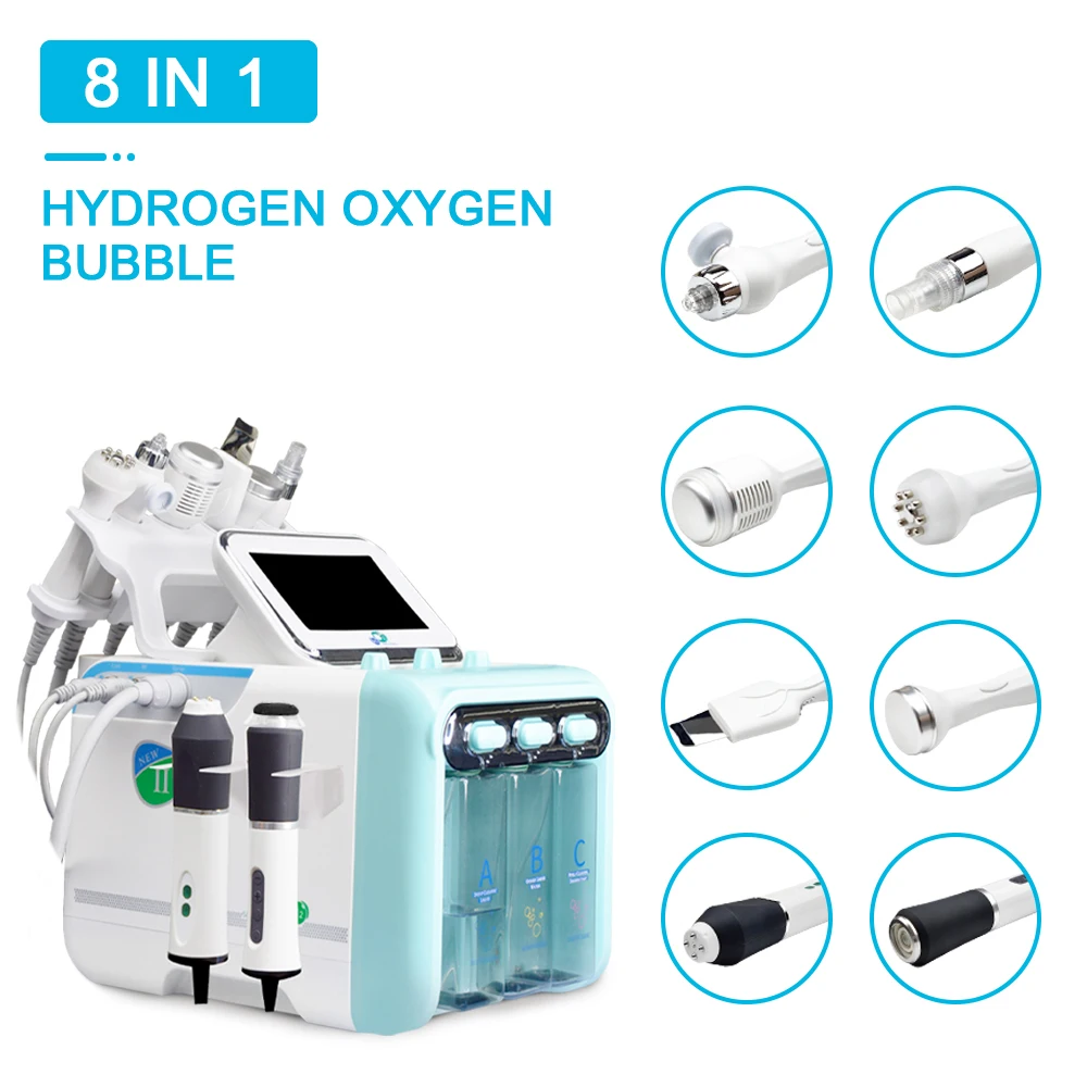 

8 in 1 Portable Hydro Dermabrasion Device Water Oxygen Jet Diamond Peeling Deep Cleans Hydrates Lifts Rejuvenates Facial Machine