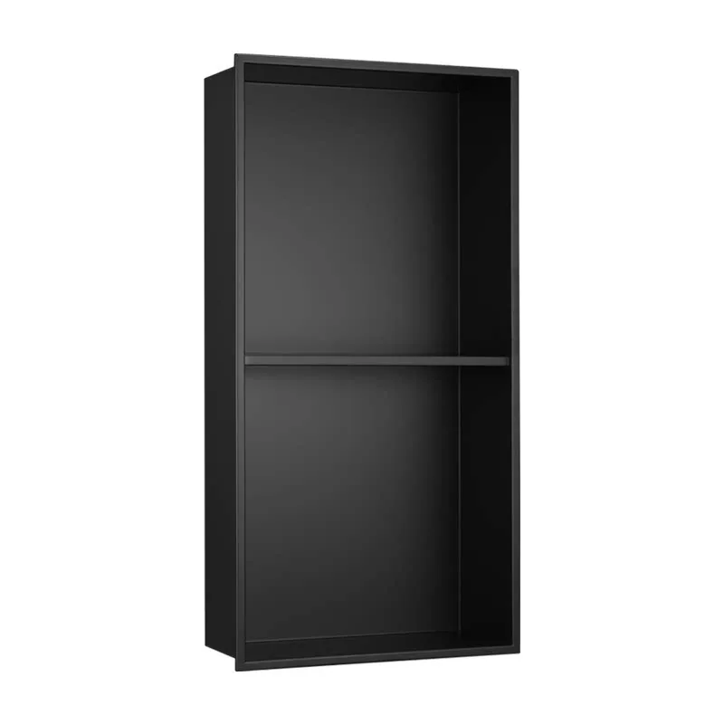 Finished Recessed Stainless Steel Double Layer Wall Niche Bathroom & TV Wall Storage Cabinet