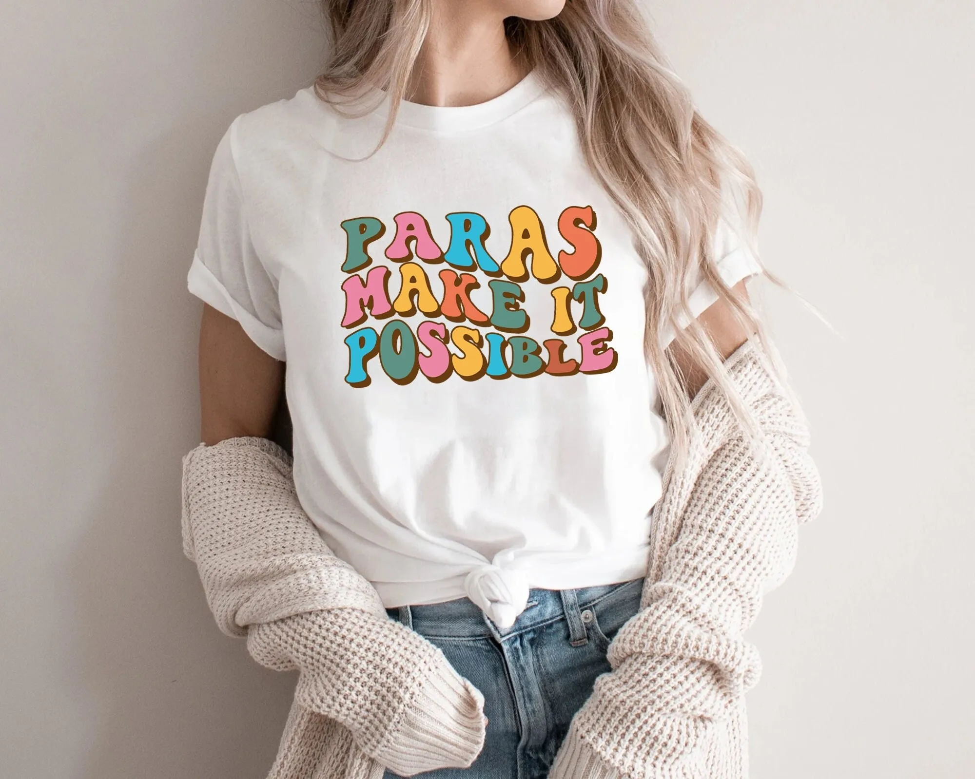 Paraprofessional T Shirt SPED Teacher Assistant Aide Retro for Paraeducator Outfit Para