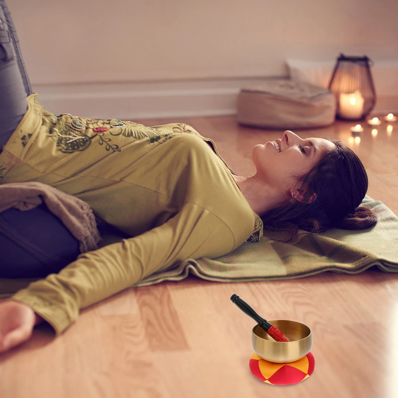 

1Set Buddha Sound Bowl Meditation Singing Bowl Portable Copper Healing Spiritual Gifts for Relaxation Meditation Supplies