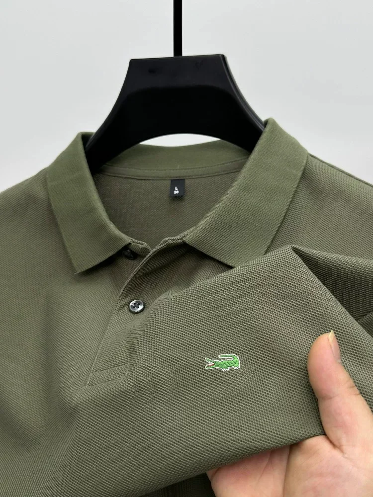 

100% cotton, fashionable and luxurious brand, men's short-sleeved round-neck shirt, 2025 new season exquisite T-shirt, casual an