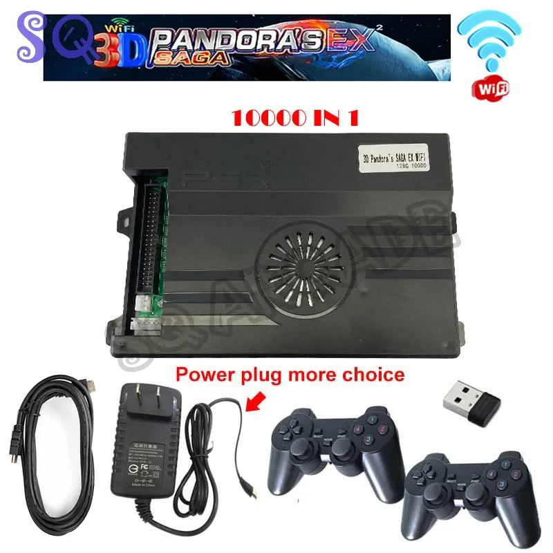 

3d WiFi Pandora Сага EX 10000 в 1 игровая Встроенная 128g Функция сохранения многопользовательские джойстики аркадная игровая консоль PCB видео