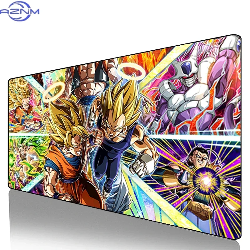 Anime Super Saiyan Heroes and Villains Collage Print Mouse Pad, Rubber Non-Slip Base, Smooth Surface for Gaming Desktop Keyboard