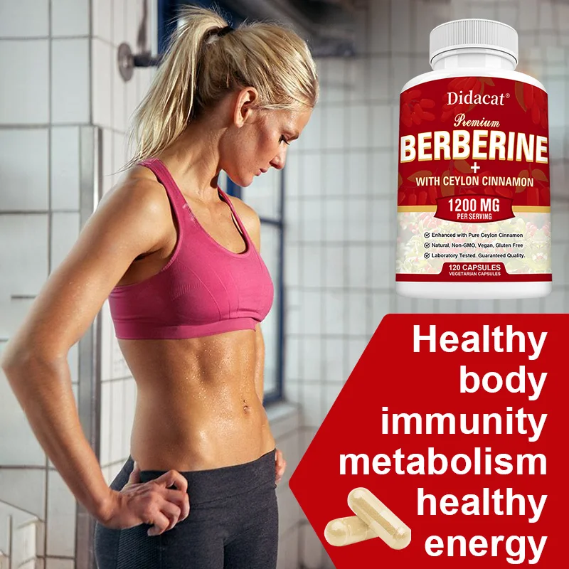 

Berberine Capsules - Support Overall Health and Immune Function, Promote Digestion, Enhance Energy, Anti-oxidant and Anti-aging