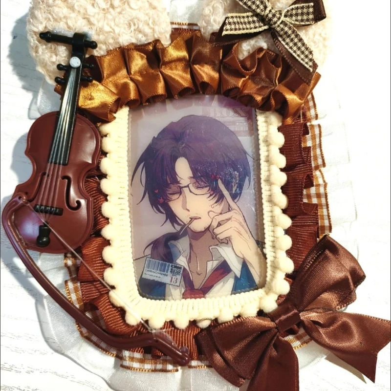 Handmade Chocolate Cake Photocard Holder Cute Anime Pins Holder Badge Photo Frame Idol Photocard Supplies Kpop Accsesories