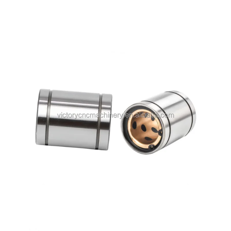LM12UU Linear Ball Bearing 12x21x30mm Graphite Copper Composite Bushing, Self-Lubricating Oil-Free Sleeve for CNC 3D Printer