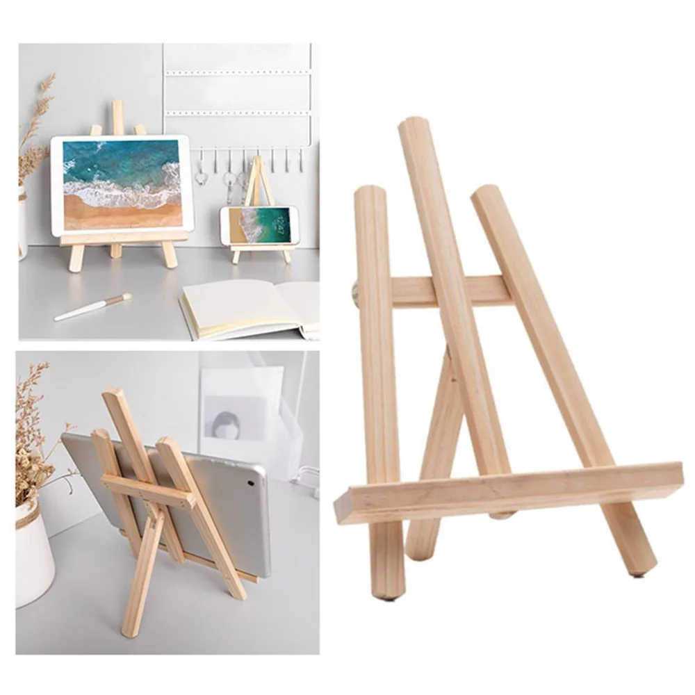 Portable Wood Color Wooden Tablet Stand Wood 29*18cm Tablet Holder for Desk Desktop Tablet Stand Party Decoration