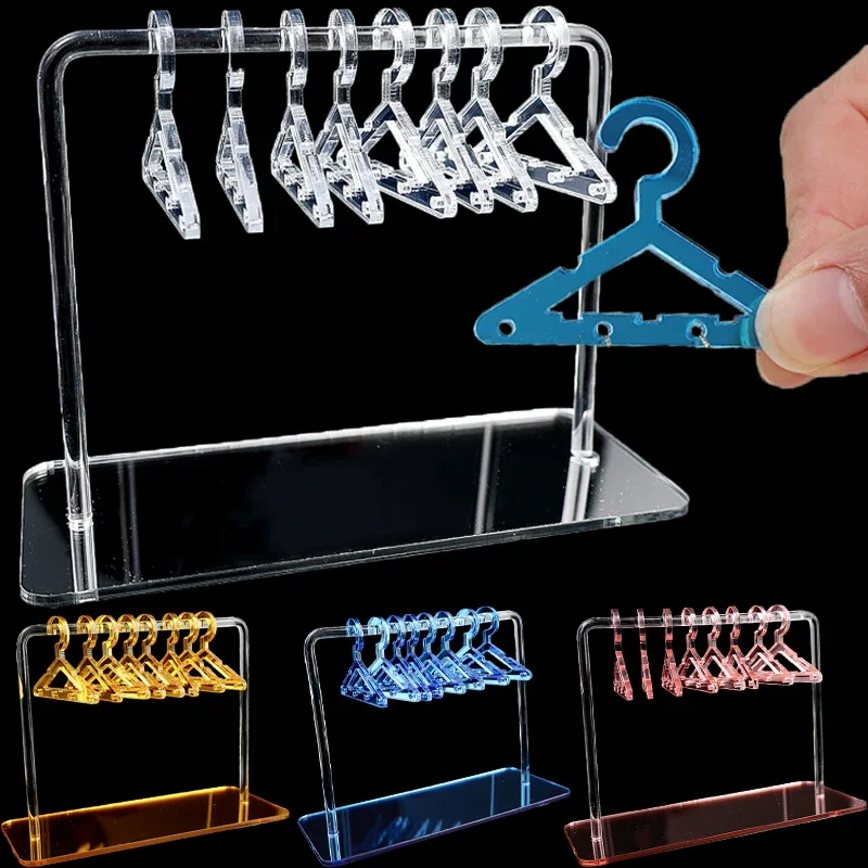 11Styles Acrylic Handmade Earrings Display Clear Creative Coat Hangers Organizer Stand Showcase Ear Stud Jewelry Rack Gift