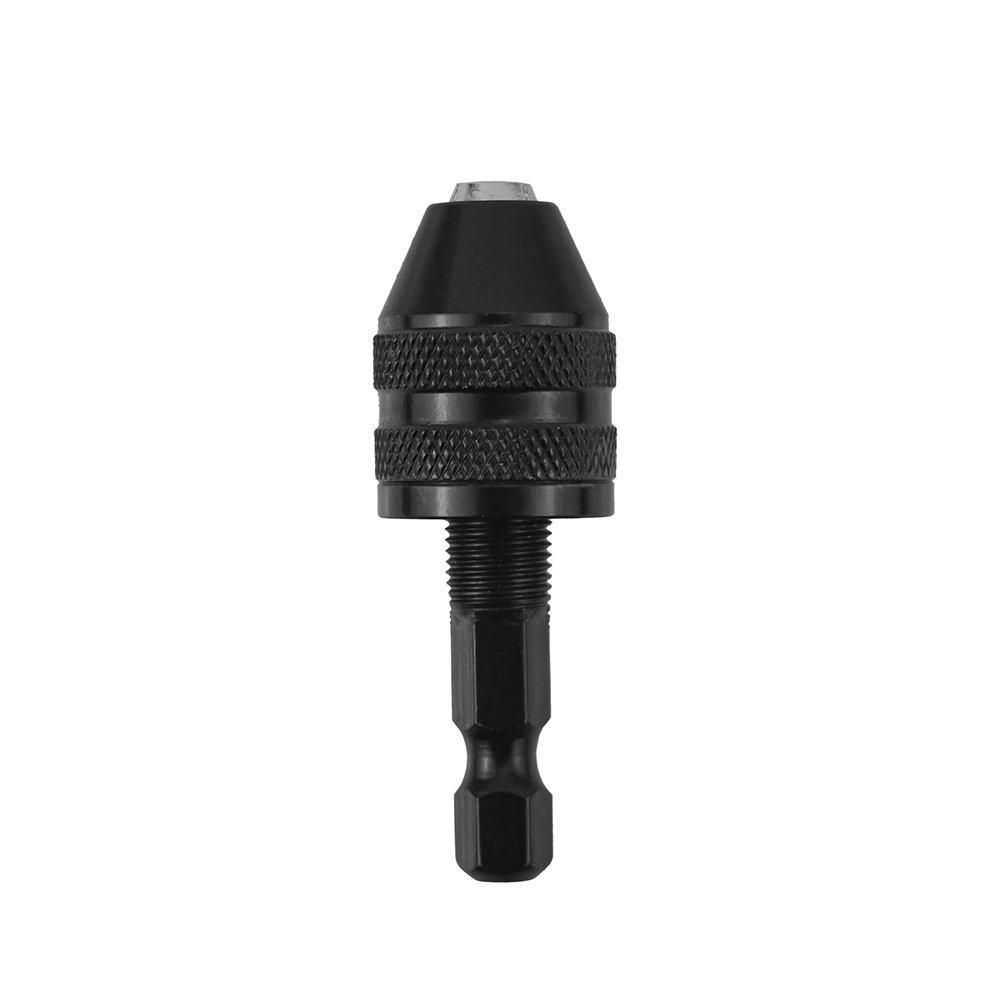 Keyless Drill Chuck with Hexagonal Handle 0.3-3.6mm Range and 6.35mm Hex Shank Compatible with 1/4 Inch Quick Change Adapters