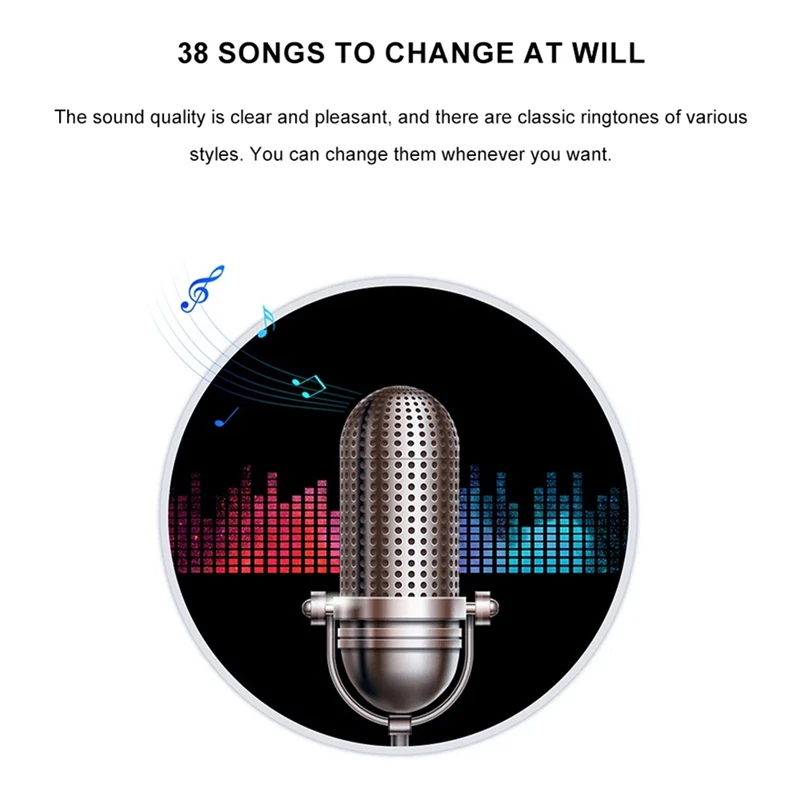 Top Deals 433 Mhz Self-Generating Wireless Doorbell 38 Ringtones Dingdong Doorbell Elderly Pager For Smart Home