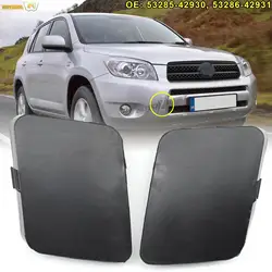 53285-42930 53286-42931 2Pcs/Pair Left Right Front Bumper Tow Hook Cover Cap Unpainted For Toyota RAV4 XA30 2006 2007 2008
