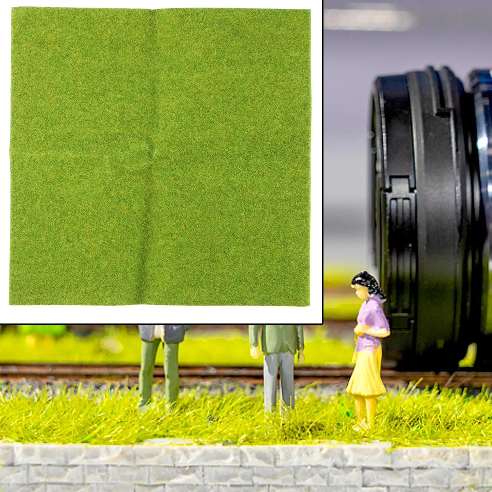 25*25cm Grass Mat Green Artificial Lawn Carpet Model Architectural Layout DIY Miniature Living Home Garden Decoration