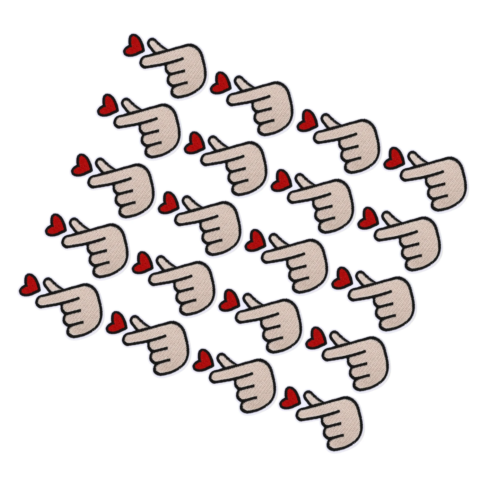 

20pcs Embroidered Cloth Patches Durable Bright Colors Long Lasting Vivid Trendy Sewing Appliques DIY Iron On Accessories