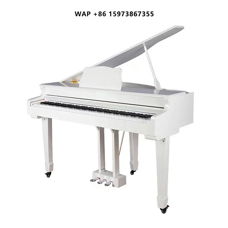 Enjoy Music White Triangle Plastic Keyboard Piano Rich Tones MIDI Connectivity 88-Key Digital Piano 700 Rhythms Compact Design