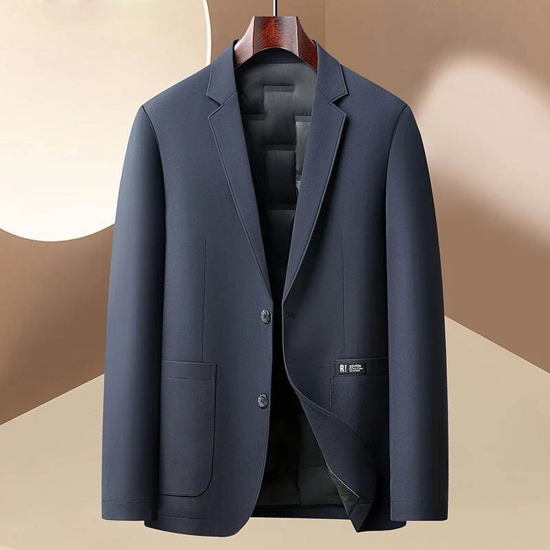 

Men's Jacket Lightweight Down Jacket Men's Suit Autumn Slim Fit Business High-end Style Single Suit Plus Size Jacket