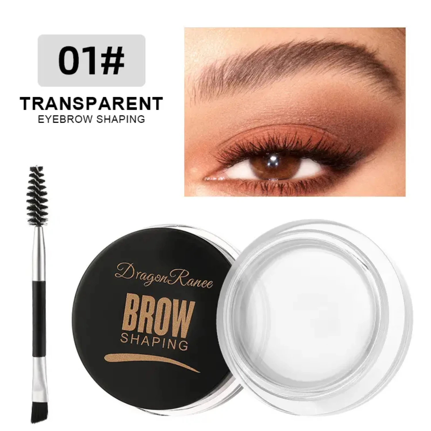 Langanhaltende Augenbrauencreme in 6 lebendigen Farben, professionelles, wasserfestes, wischfestes Augenbrauenstiftgel zum Stylen von Solid Eye Ma