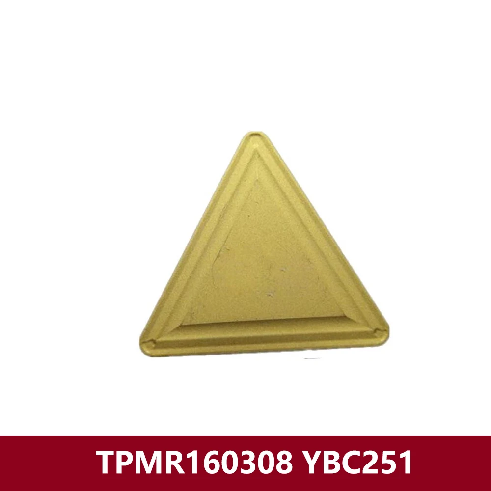 Original TPMR160308 YBC251 Milling Inserts TPMR1603 TPMR 160308 Machine Carbide Blade TPMR16 Turning Tools Holder CNC Lathe Cut