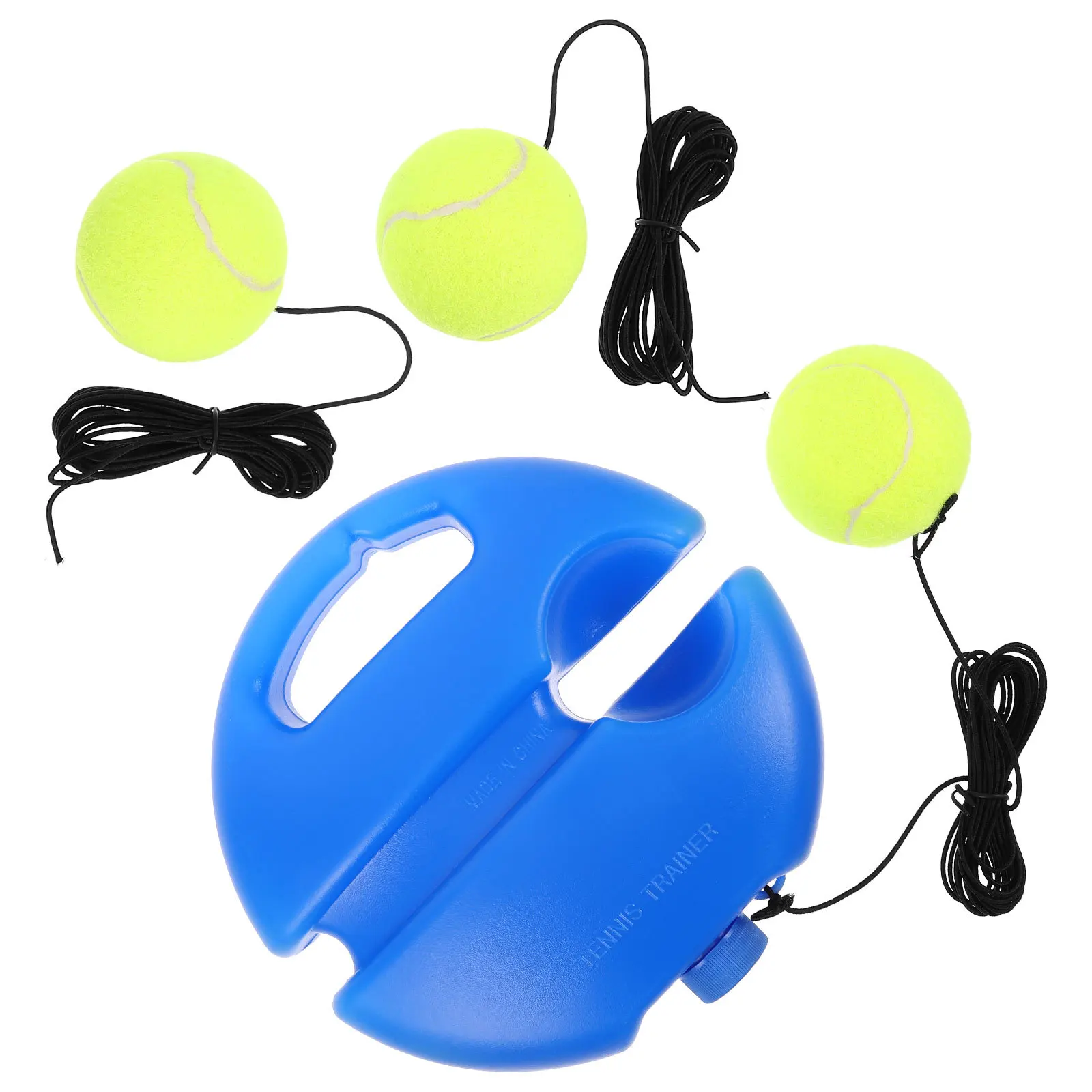 مجموعة واحدة من أدوات تدريب كرة الارتداد للتنس، قاعدة متينة، معدات تدريب المبتدئين المحمولة، معدات تحسين المهارات