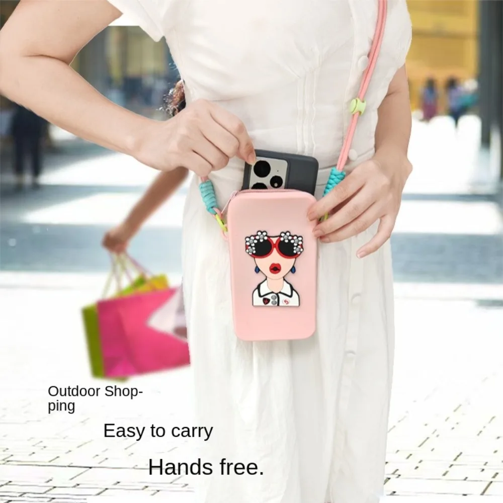 Portable Silicone Mobile Phone Bag Waterproof Large Capacity Phone Crossbody Bag Multifunction Shoulder Bag