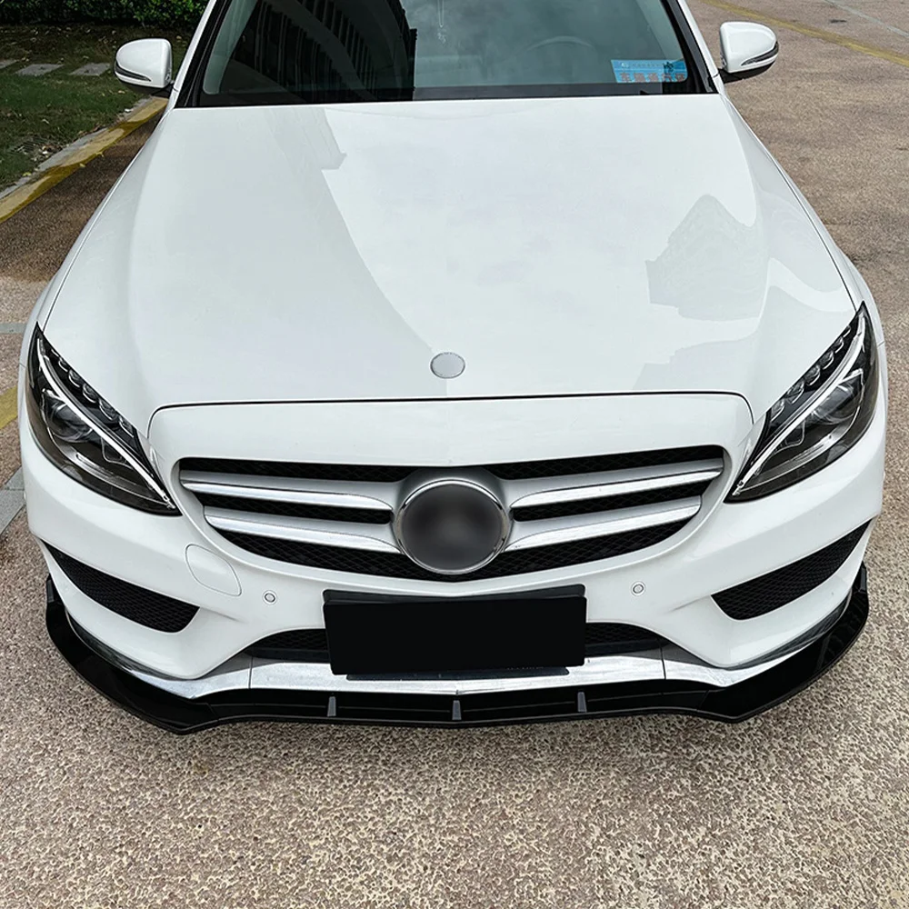 For Mercedes Benz C Class W205 C180 C200 C260 2015-2018 AMG Front Bumper Splitter Lip Spoiler Diffuser BodyKits Accessories Part