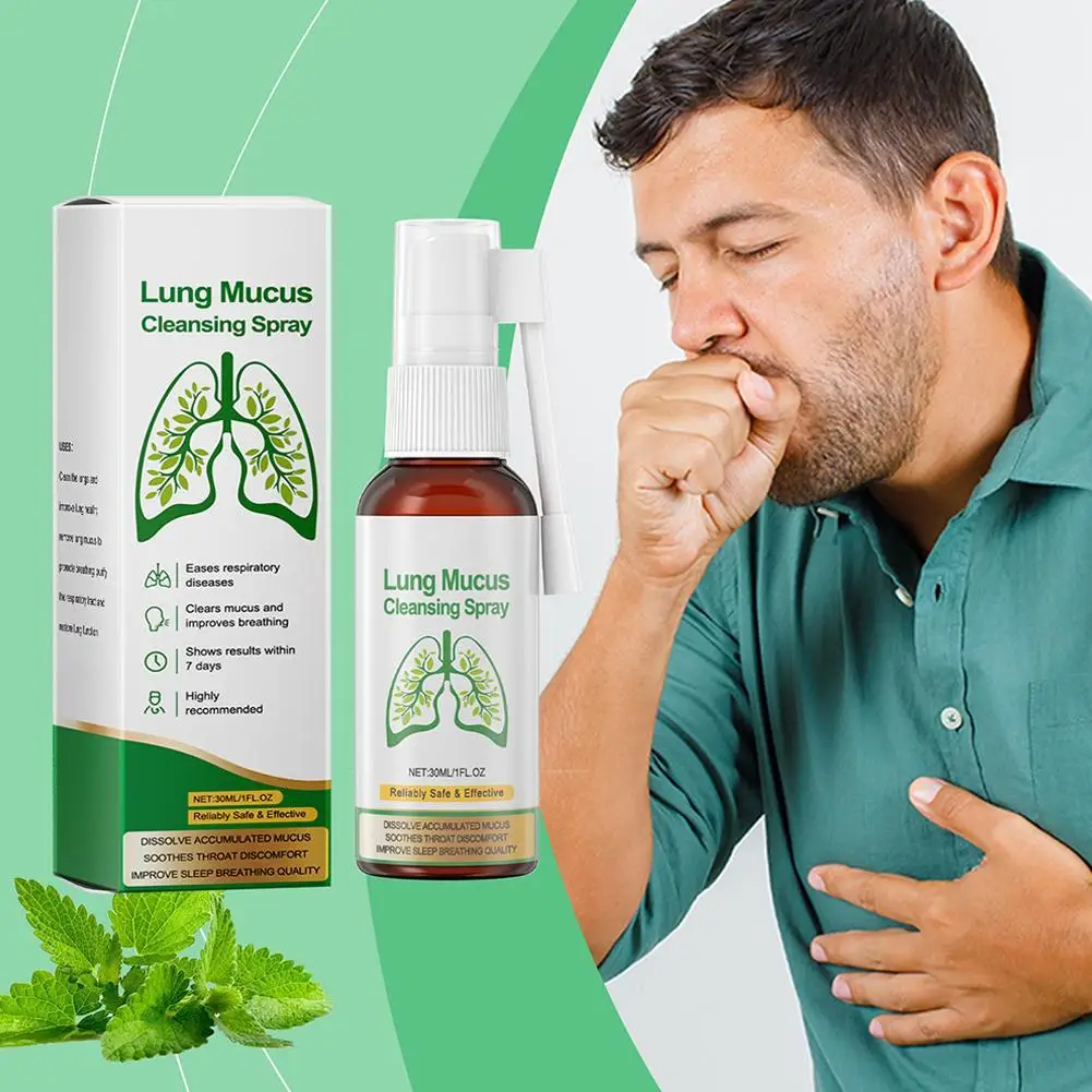 30ml Herbal Lung Cleanse Spray Mist-powerful Lung Support Sore Clean Health Care Inflammation Throat Spray Herbal Care