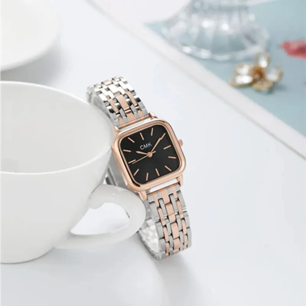 Casual Women Quartz Watch Classic Alloy Strap Wristwatch Square Ladies Watches Simple Clock Gift Часы Женские Наручные Часы 시계