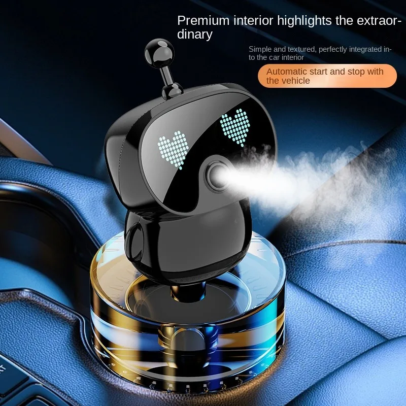 Robot Smart Aromatherapy Machine Creative Automatic Spray Long-lasting Fragrance Car Perfume Air Freshener Car Aromatherapy