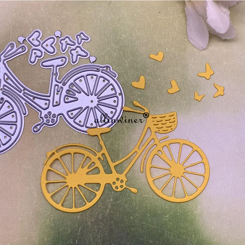 Love butterfly bicycle Metal Cutting Dies Stencils Die Cut for DIY Scrapbooking Album Paper Card Embossing