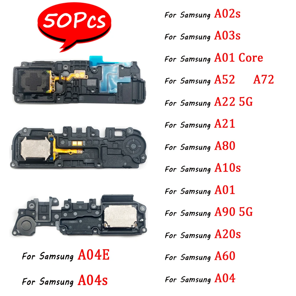 

50Pcs，NEW Loudspeaker For Samsung A02S A03S A01 Core A52 A72 A22 5G A04 Loud speaker bottom Ringer Buzzer Flex Cable Replacement