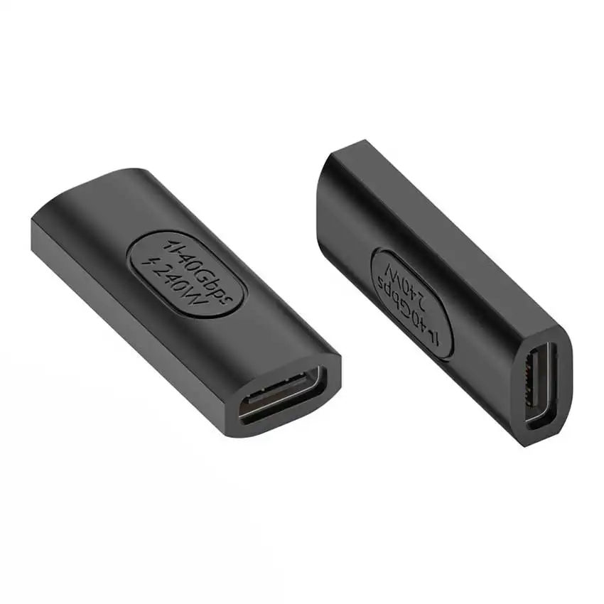 JCD USB 4.0 Type-C قابس مهايئ USB-C ذكر إلى أنثى موسع OTG 40Gbps نقل 240 واط شحن سريع محول البيانات