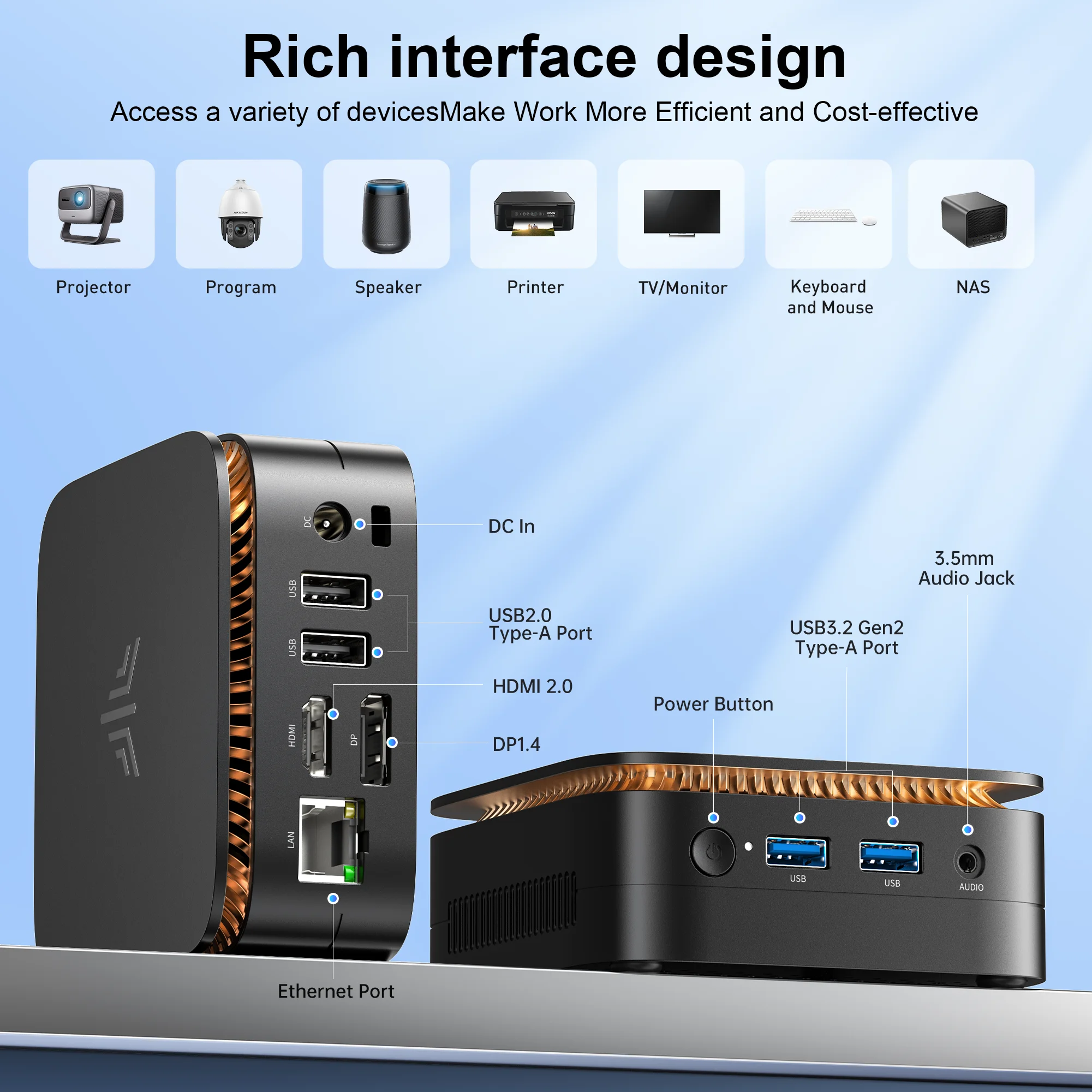 ACEMAGIC E1 Ιntel Alder Lake-N97 Mini PC 16GB DDR4 512GB SSD Mini Computer/2.4+5G WiFi/BT4.2 4K@60Hz UHD Desktop PC for Office