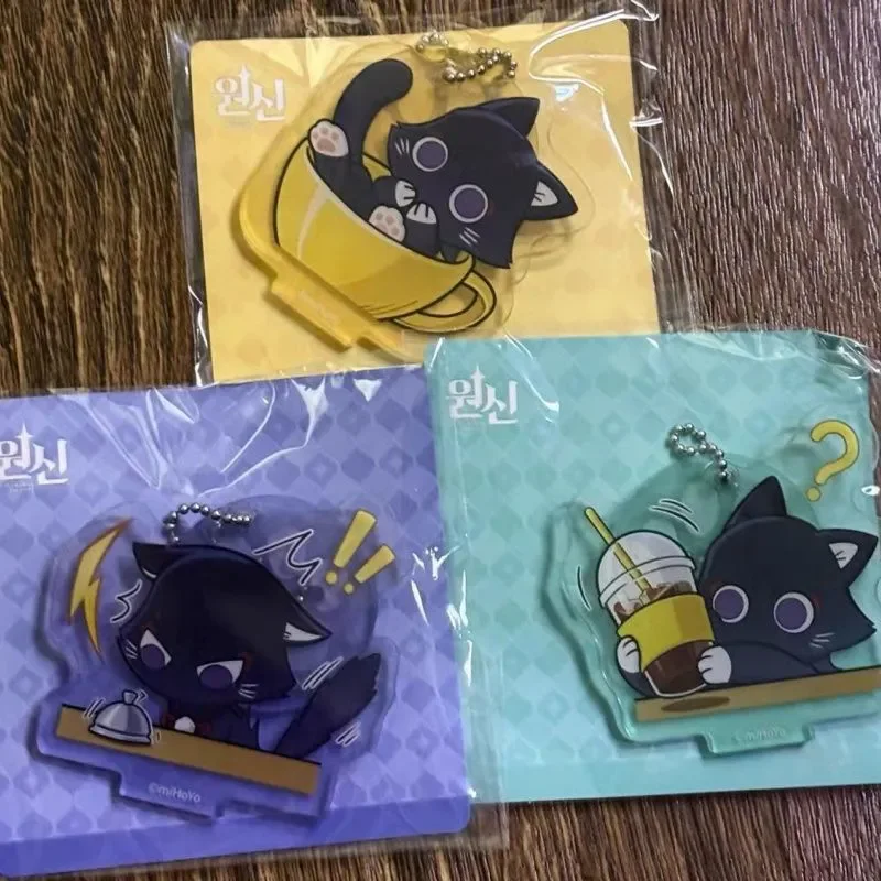 

Game Genshin Impact Wanderer Cosplay Anime Cartoon cat Acrylic Standing sign Key chain pendant desktop decoration Adorn Gift