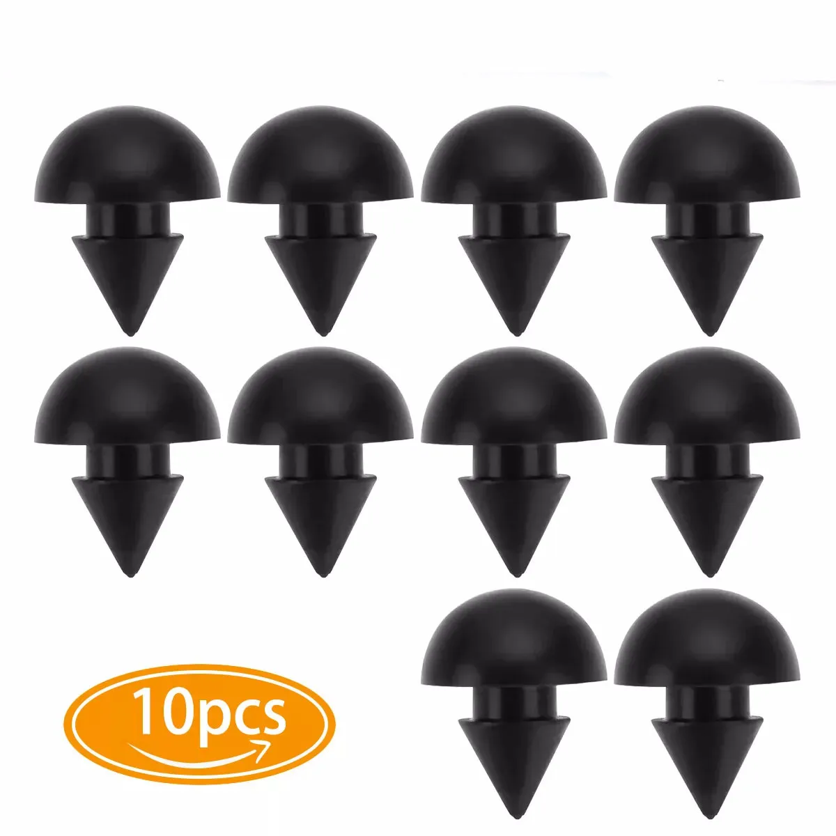 10PCS Black Rubber Bump Stop for Thetford Glass Lid Caravan Motorhome Camper Cookware Wear-Resistant RV Accessories