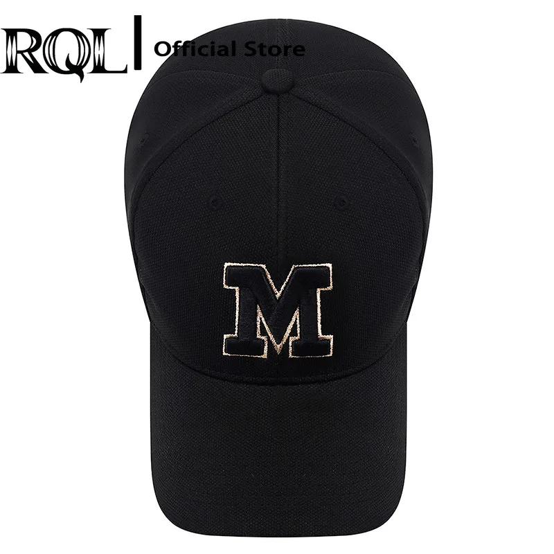 Structured Golf Dad Hat Curved Bill Winter Fashion Baseball Cap for Men Women Embroidery Letter M Trucker Cap Golf Hat Outdoor