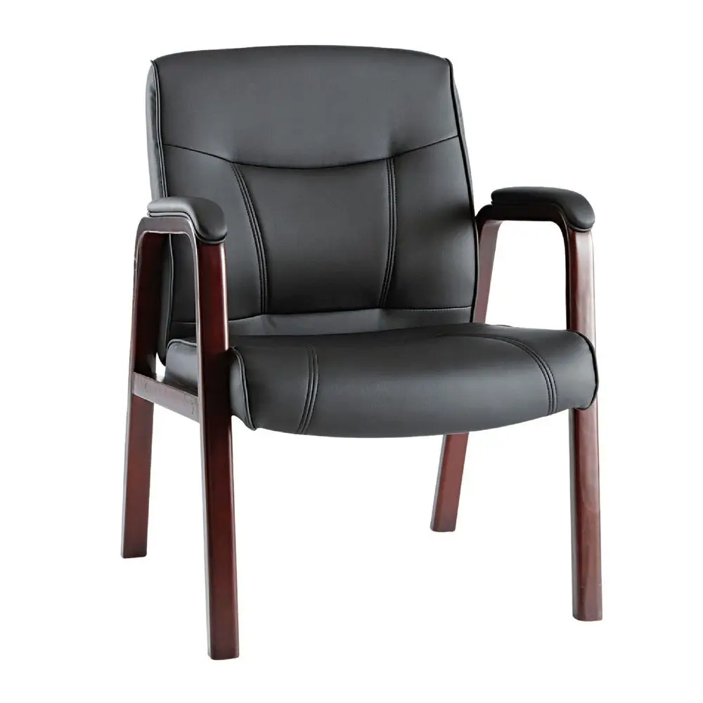

Series Wooden Four Leg Black Peach Blossom Heart Wood Genuine Leather Guest Chair