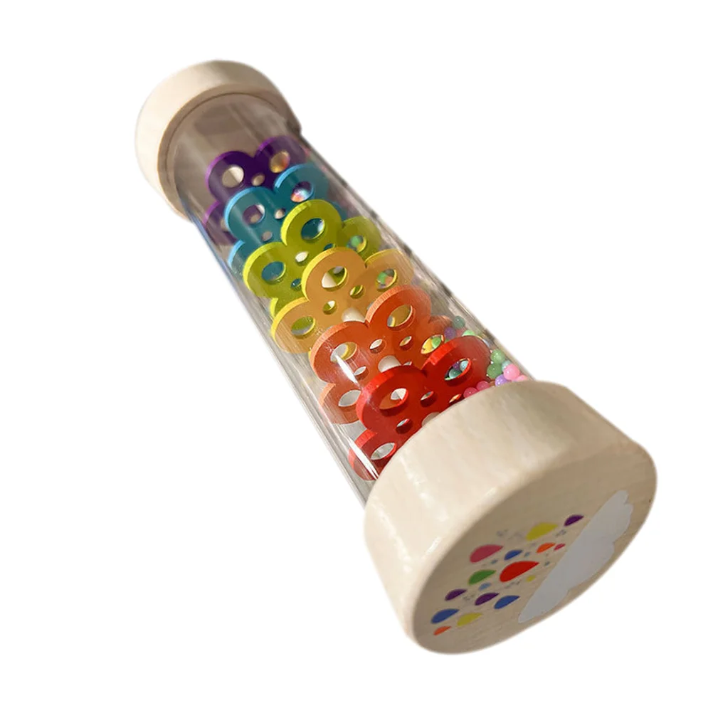 Strumenti musicali per l'educazione precoce dei bambini Giocattolo con suono della pioggia Illuminazione Rainmaker cognitivo per bambini per bastone