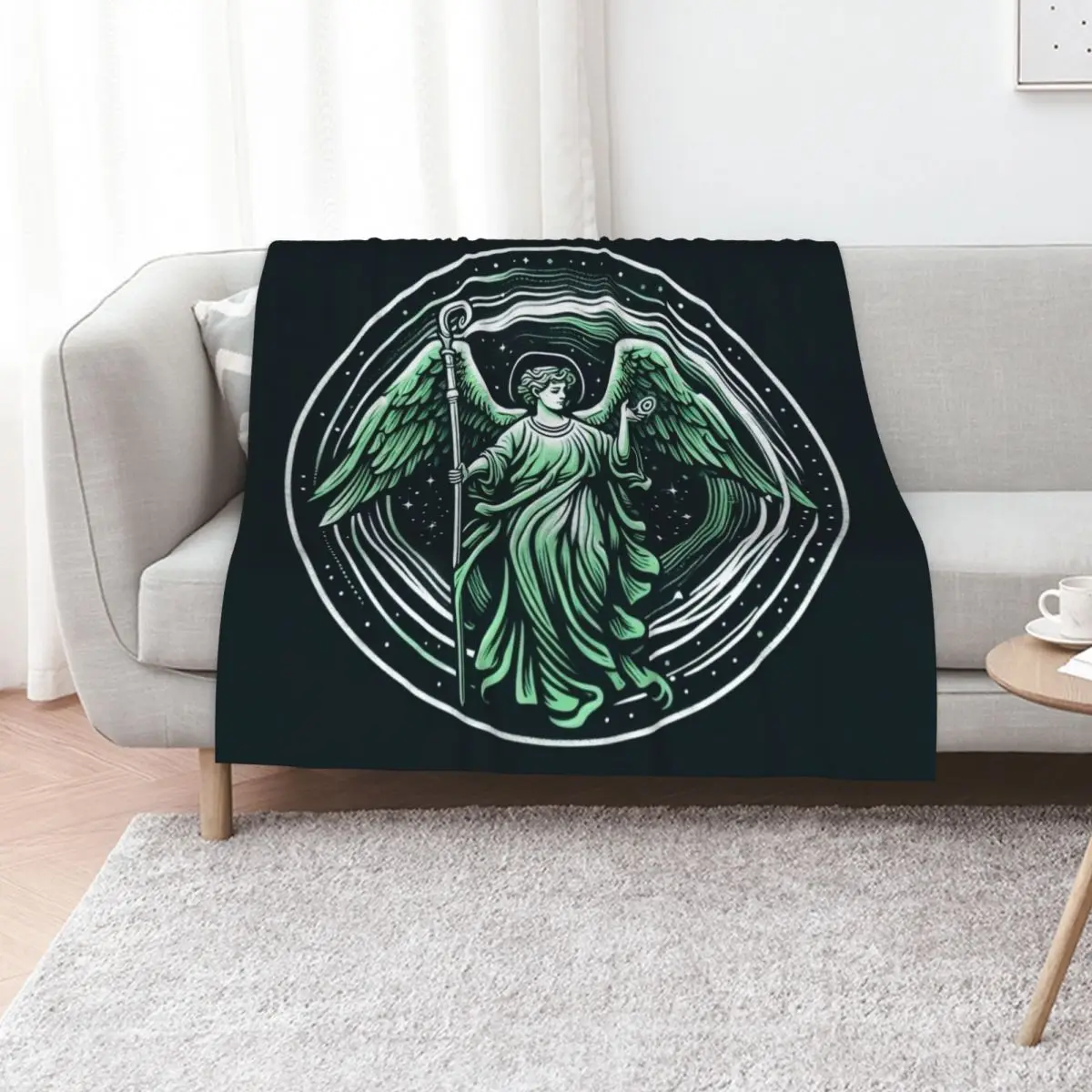 Saint Raphael Archangel - Angel of Healing - Christmas gift Throw Blanket Sofa Throw heavy to sleep Single Blankets