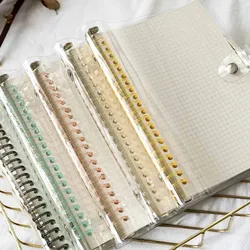 A5 Loose Leaf Soft Side Notebook Journal Planner Transparent Horizontal Line Notebooks School Office Stationery