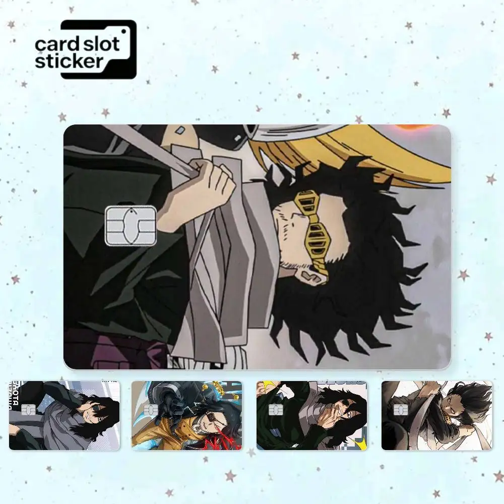 Anime Cartoon Eraser Head  Credit Card HD Stickers Small Chip Waterproof Sticker Game Card Decal Gift