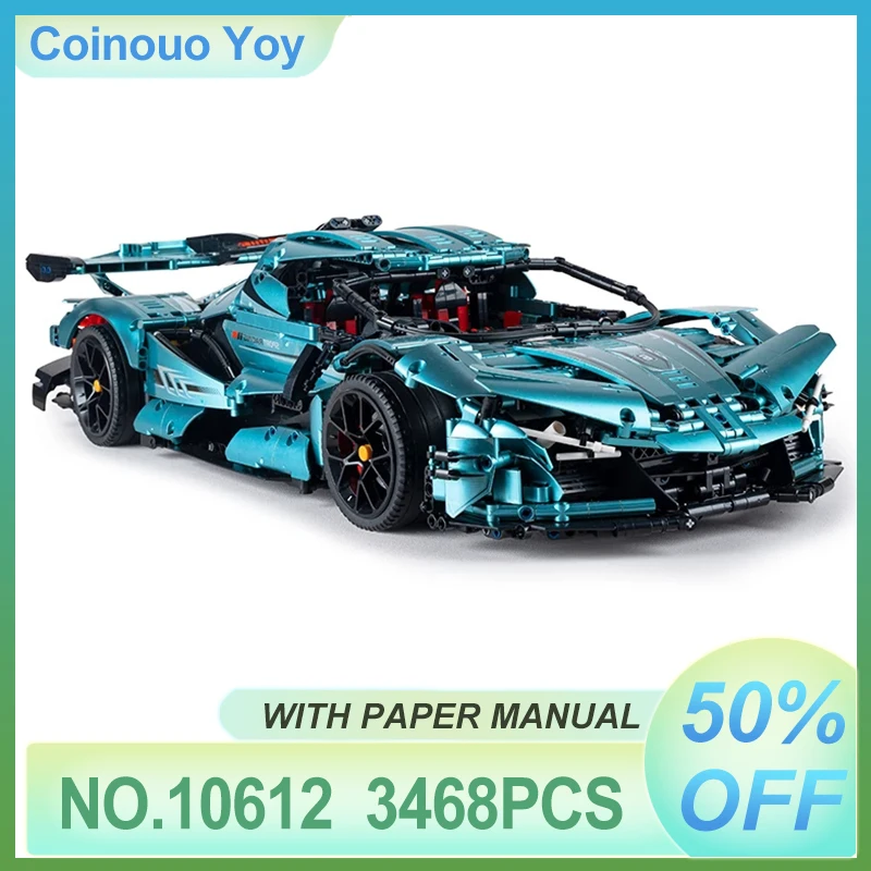 Di alta qualità IN MAGAZZINO GULY 10612 Tecnico RC Metallico Veicolo Sportivo 1:8 Building Block Modello Da Corsa FAI DA TE Giocattoli Ragazzo Regalo Di Natale