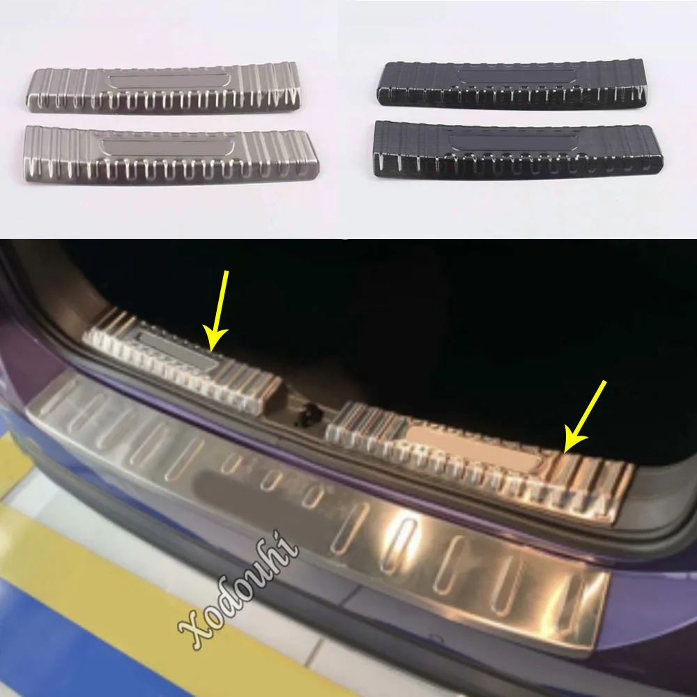 

For Volkswagen VW T-cross Tcross 2019 2020 2021 2022 2023 Stainless Steel Inside Rear Trunk Bumper Trim Plate Frame Threshold