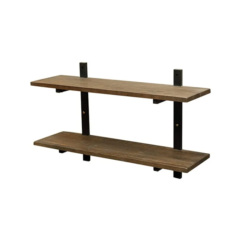 

Two-layer bracket design of Du's modern solid wood wall shelf bookshelf