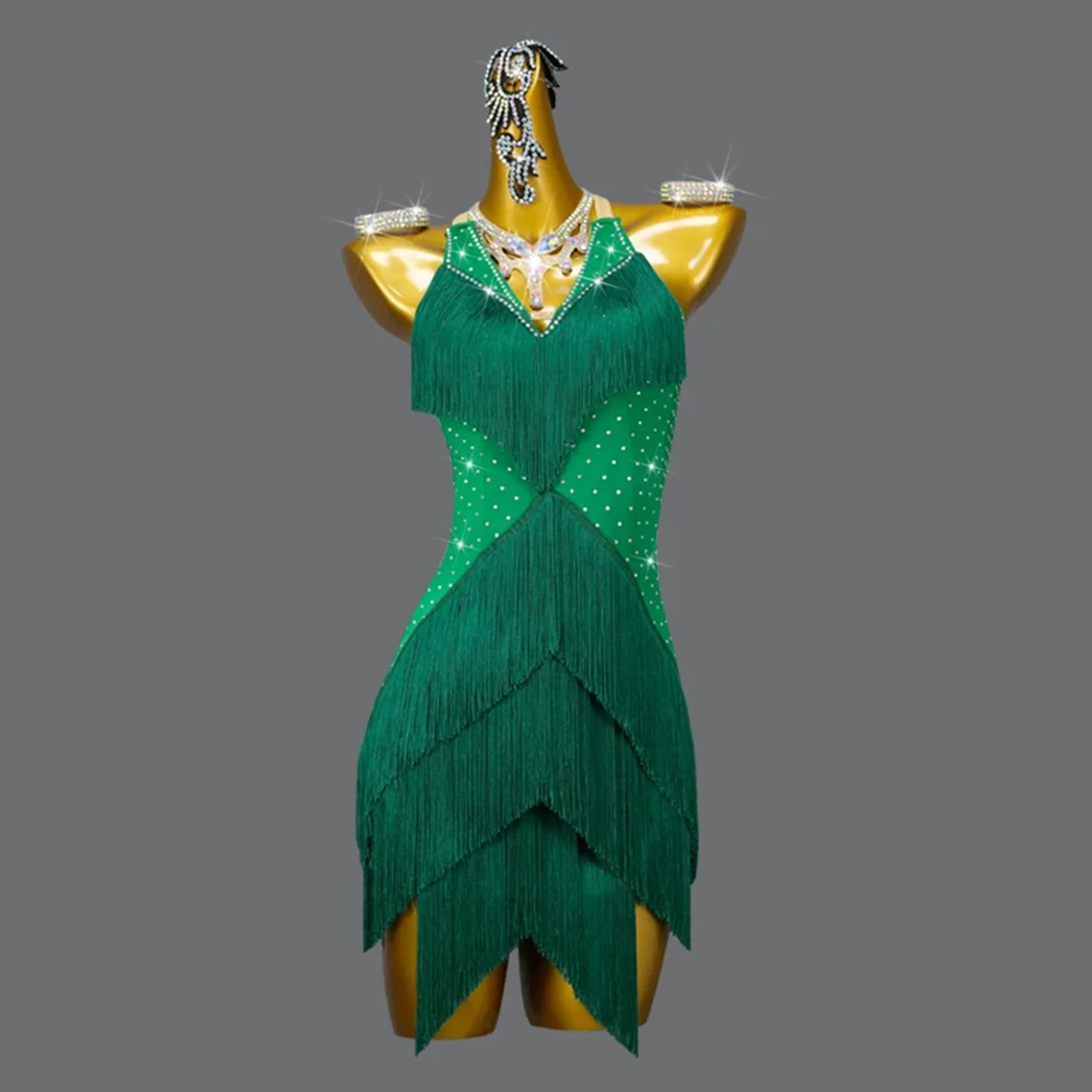 

New Dress For Dancing Latin Dance Competition Suit Girl kid Womens Elegant Parties Party Carnival Costume Stage Outfit Dancewear