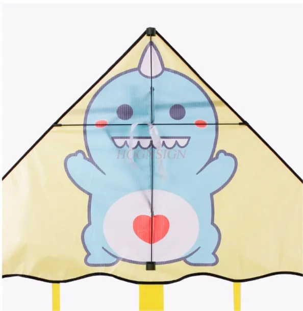 Pequeño dinosaurio Weifang cometa lindo dibujo animado nueva brisa fácil de volar para niños y adultos volando de mano